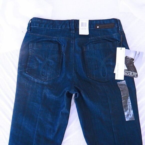 Calvin Klein dk blue skinny leg jeans NWT - Picture 2 of 5